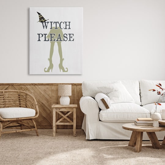 Stupell Industries Witch Please Funny Phrase Canvas Wall Art